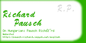 richard pausch business card